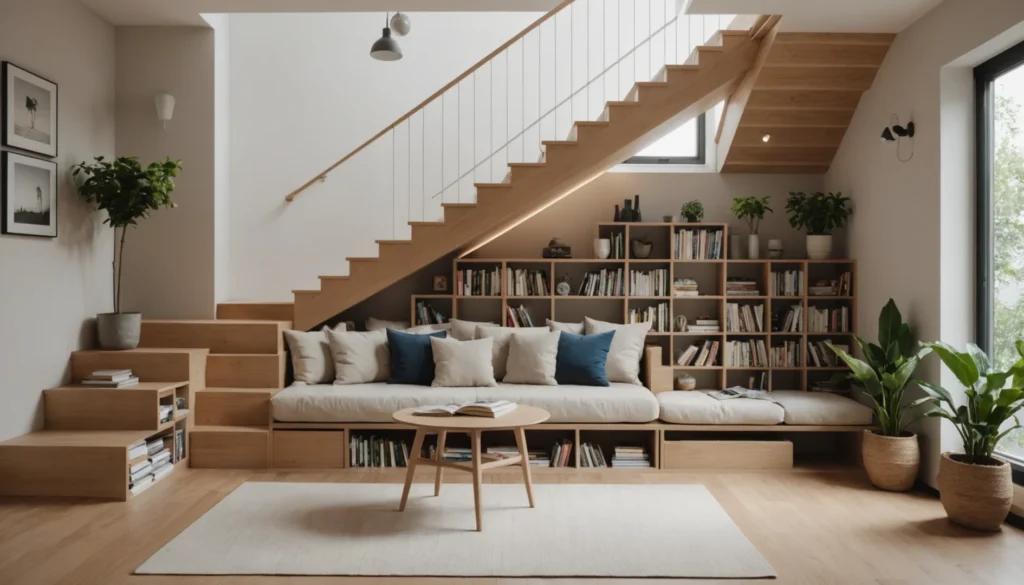 utiliser l’espace sous l’escalier