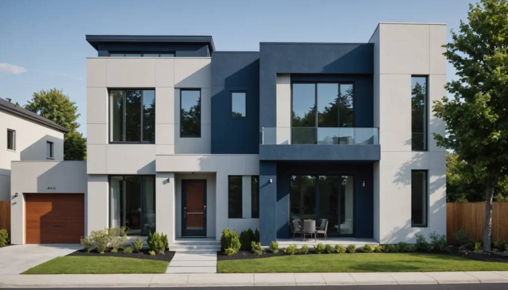 idées pour peindre la façade en deux couleurs