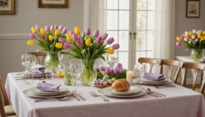 décoration de table de Pâques