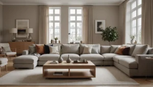 couleur de mur pour salon avec hêtre